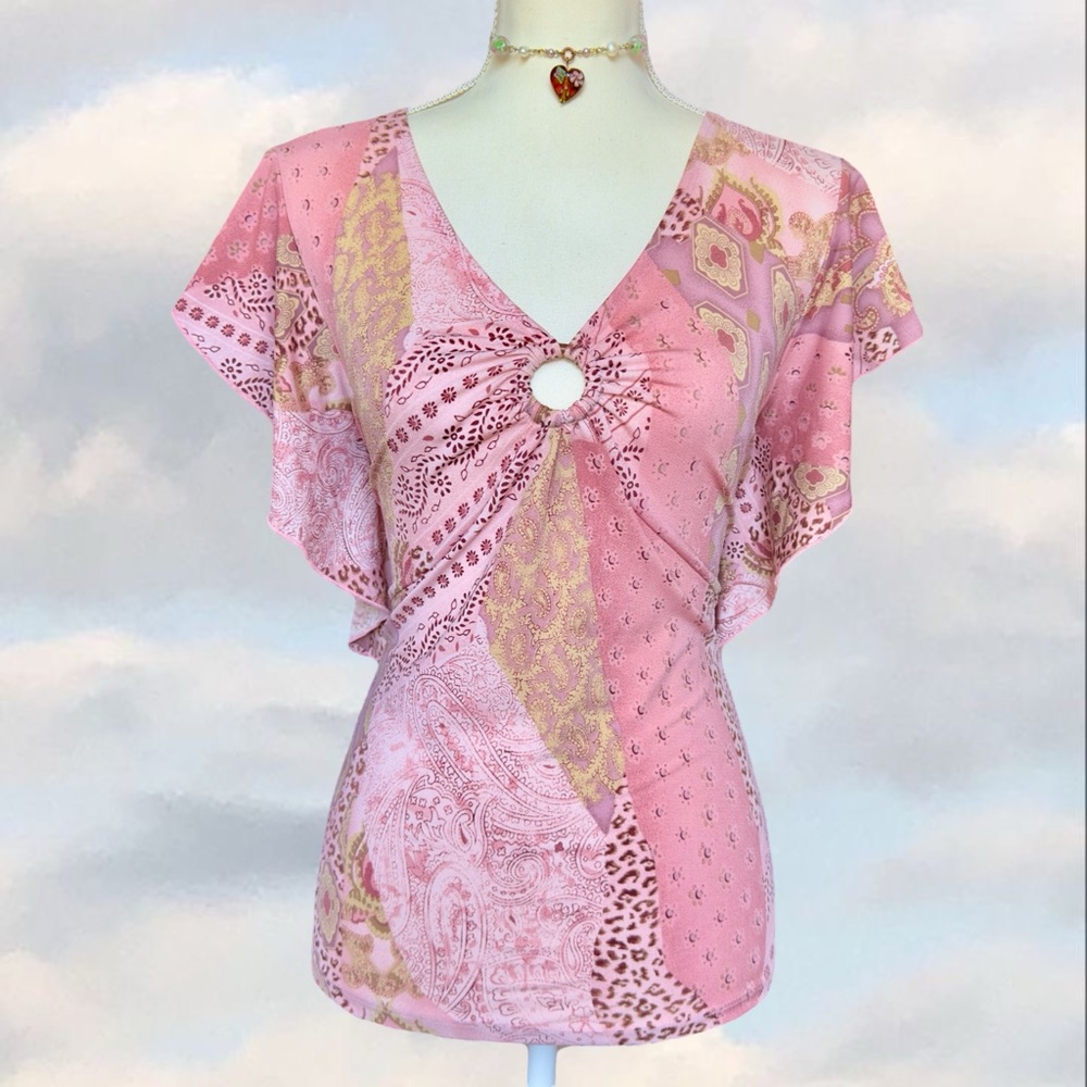 90s mesh babydoll top